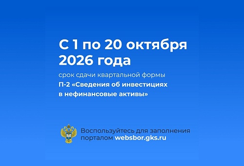 Сбор статистической отчетности с 1 по 20 октября 2026 года